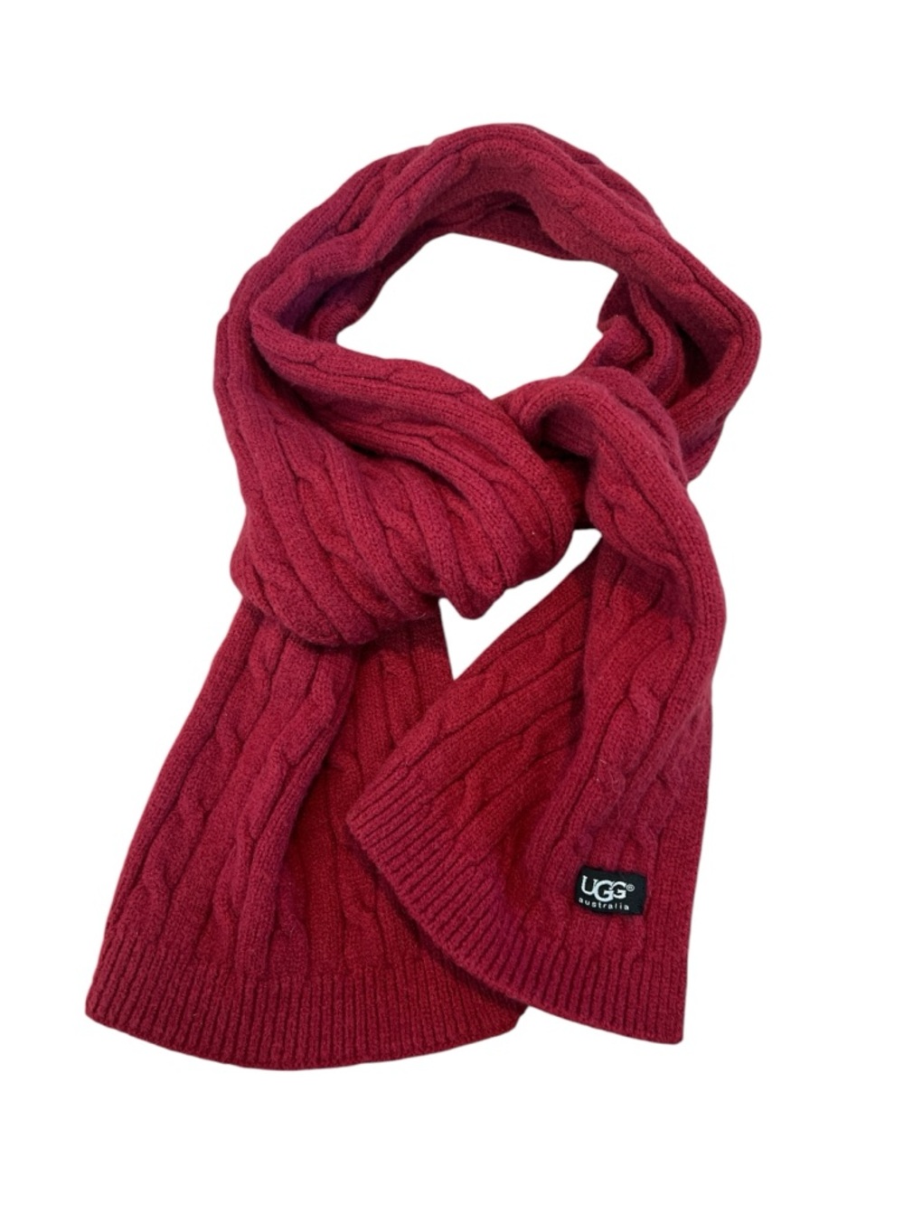 UGG Australia Cable Knit Scarf in Red
